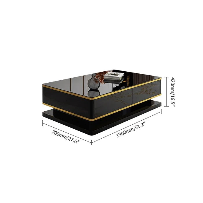 Coffee Table: Solid Coffee Table with Storage