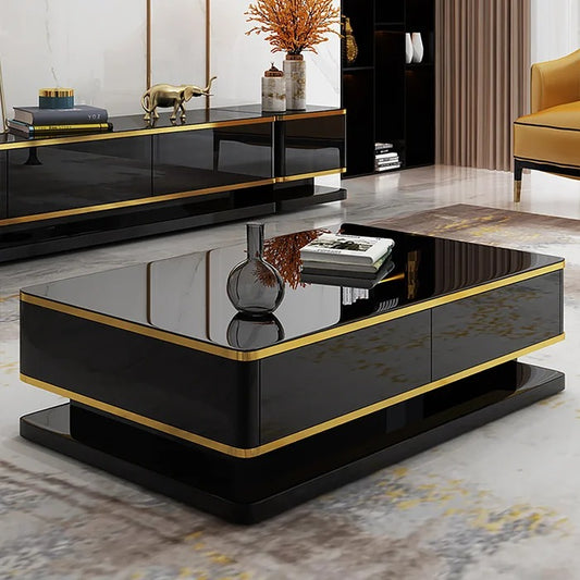 Coffee Table: Solid Coffee Table with Storage