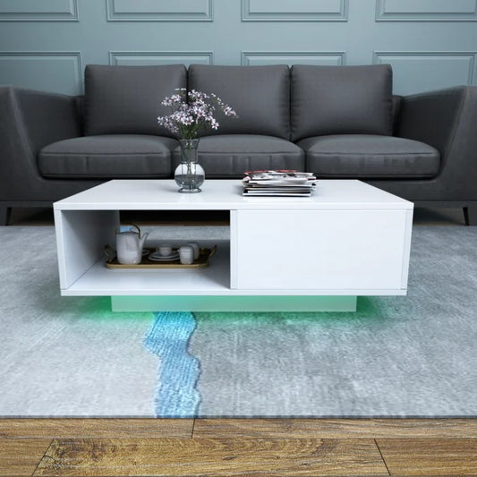 Coffee Table:  Solid Coffee Table with Storage