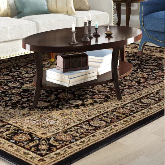 Coffee Table: Solid Wood Brown Coffee Table