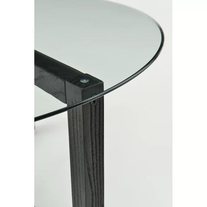 Coffee Table: Solid Wood & Glass Frame Coffee Table
