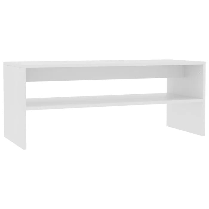 Coffee Table: Wooden 4 Legs Coffee Table with Storage
