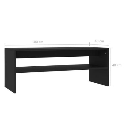 Coffee Table: Wooden 4 Legs Coffee Table with Storage