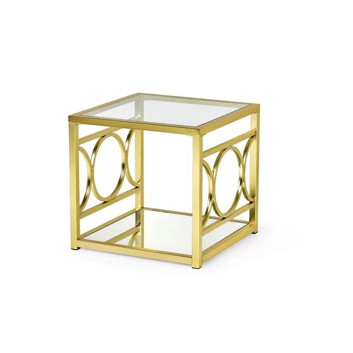 Coffee Table set: Glass 3 Piece Coffee Table Set