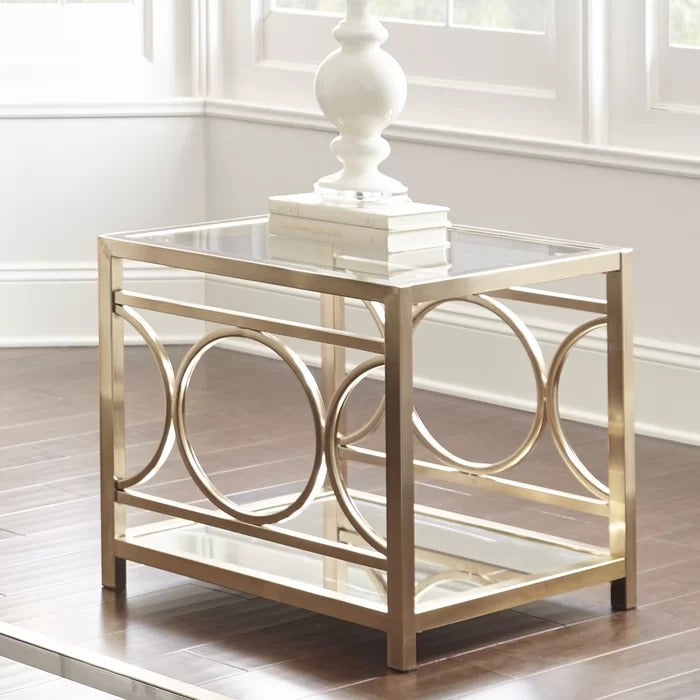 Coffee Table set: Glass 3 Piece Coffee Table Set