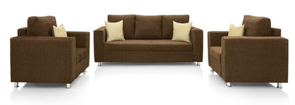 5 Seater Sofa Set: Comfort Couch Classic Fabric 3+1+1 Sofa Set
