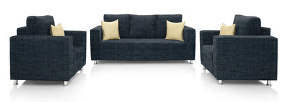 5 Seater Sofa Set: Comfort Couch Classic Fabric 3+1+1 Sofa Set