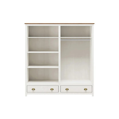 4 Door Wardrobe: Common 4 Door Solid Wood Wardrobe
