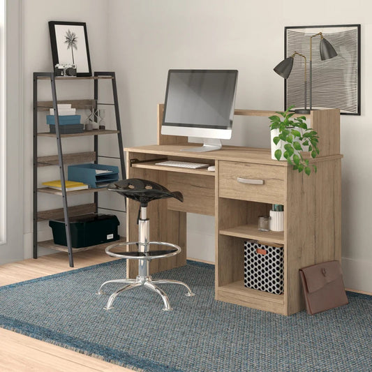 Computer Desk: Harfeno Desk with Hutch