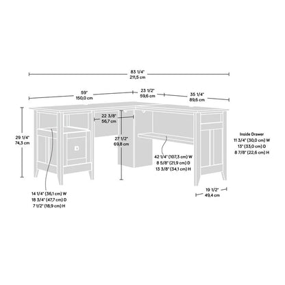 Computer Desk: Urabel L-Shape Executive Desk