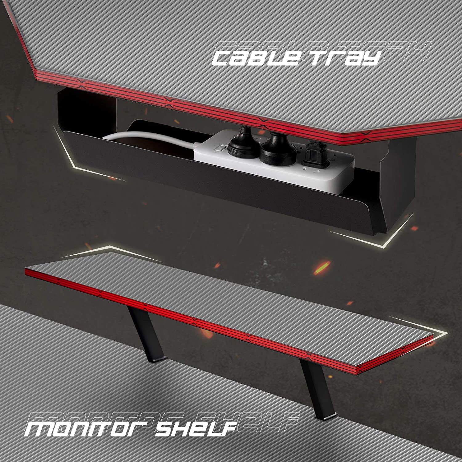 Computer Table: Corner Desk PC Writing Table Gamer Workstation for Home Office, 