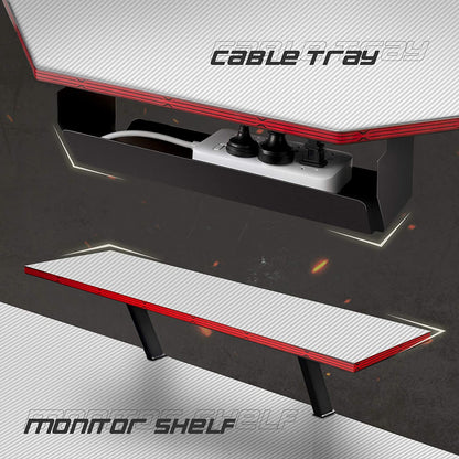 Computer Table: Corner Desk PC Writing Table Gamer Workstation for Home Office, 