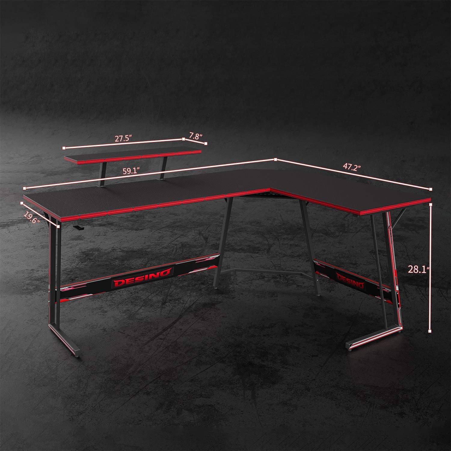 Computer Table: Corner Desk PC Writing Table Gamer Workstation for Home Office, 