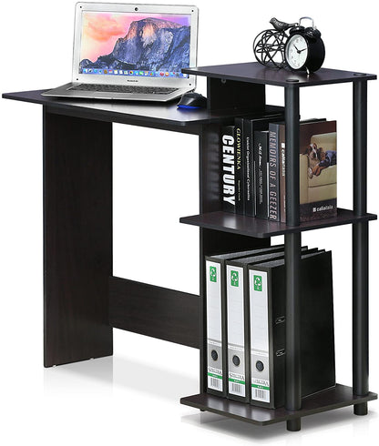 Computer Table: Notebook Computer Table with Square Side Shelves