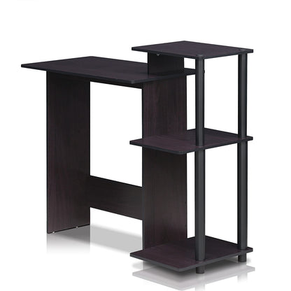 Computer Table: Notebook Computer Table with Square Side Shelves