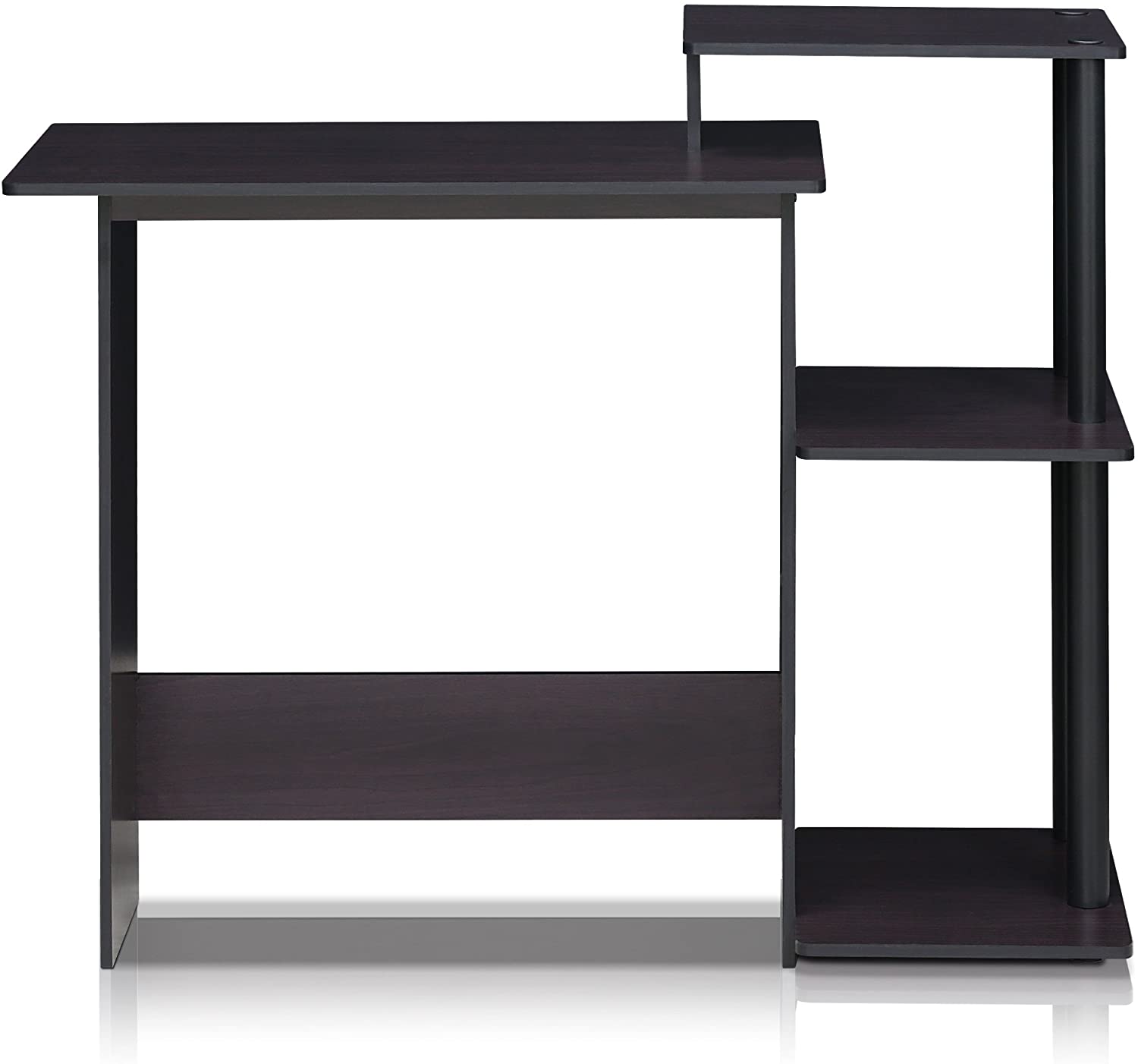 Computer Table: Notebook Computer Table with Square Side Shelves
