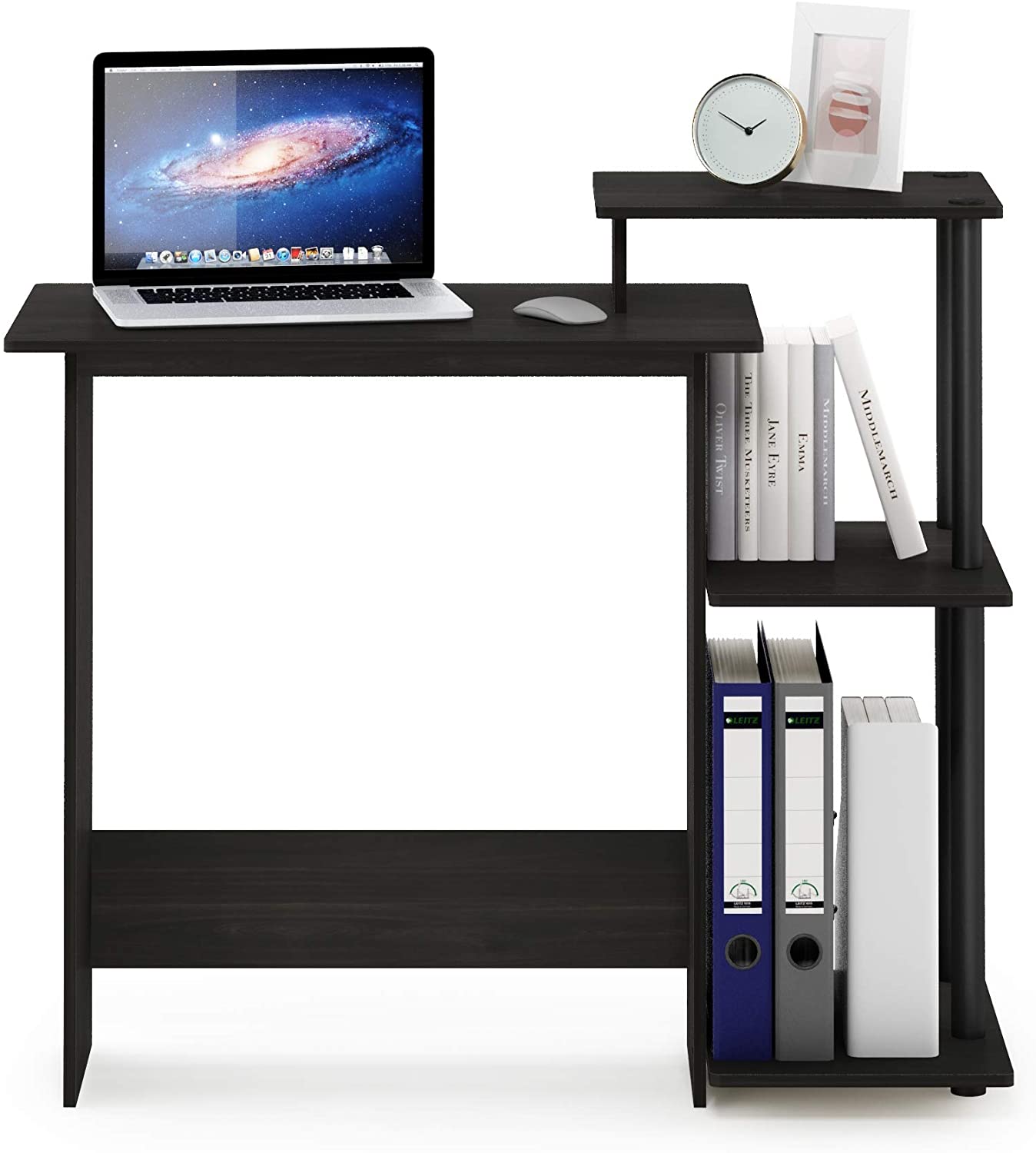 Computer Table: Notebook Computer Table with Square Side Shelves
