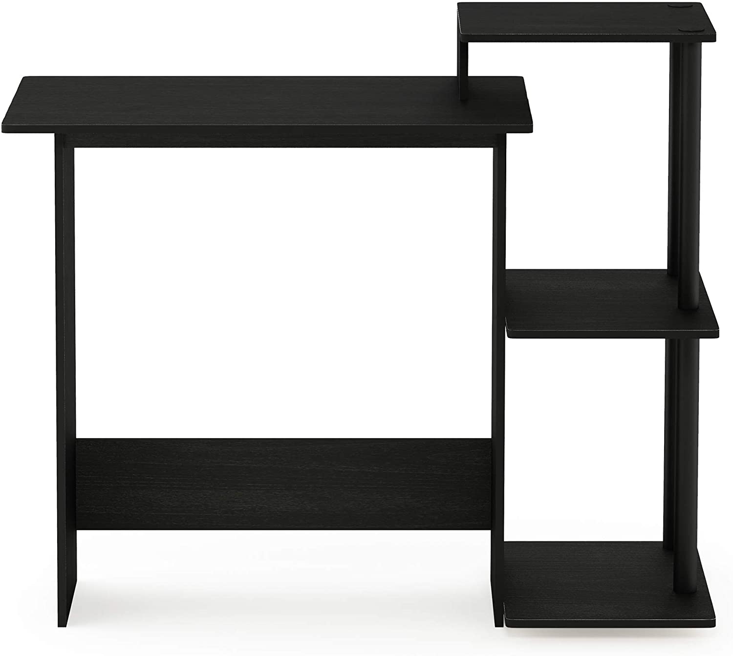 Computer Table: Notebook Computer Table with Square Side Shelves