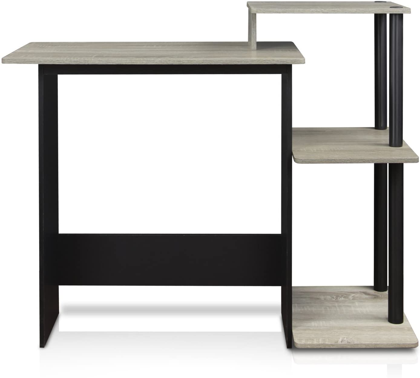 Computer Table: Notebook Computer Table with Square Side Shelves