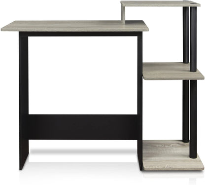 Computer Table: Notebook Computer Table with Square Side Shelves