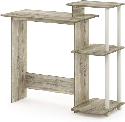 Computer Table: Notebook Computer Table with Square Side Shelves