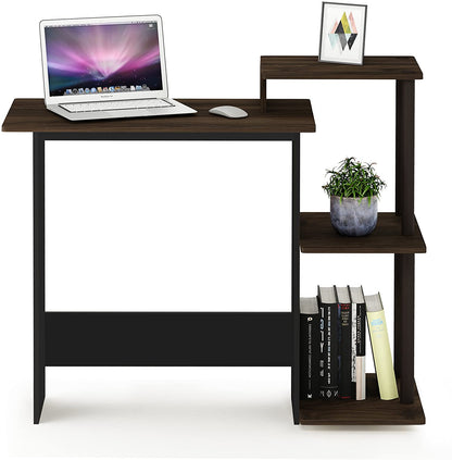 Computer Table: Notebook Computer Table with Square Side Shelves