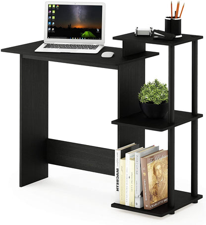 Computer Table: Notebook Computer Table with Square Side Shelves
