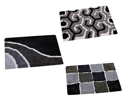 Doormats: Cotton Door Mat - 16"x24", Multicolour Set of 3