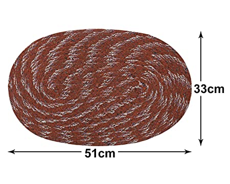 Cotton Oval Door Mat for Porch/Kitchen/Bathroom/Laundry Room