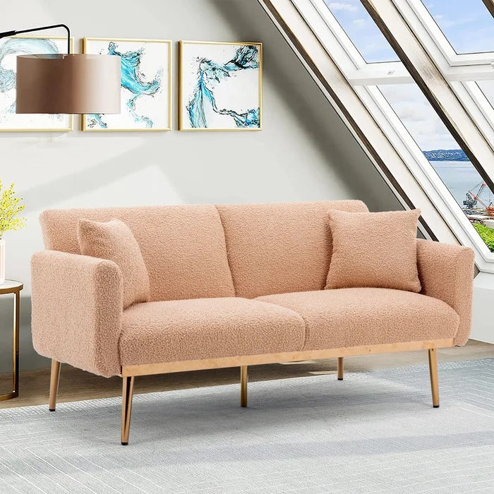 Couch: 64'' Round Arm Loveseat