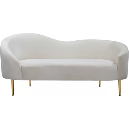 Couch: 67'' Velvet Curved Loveseat