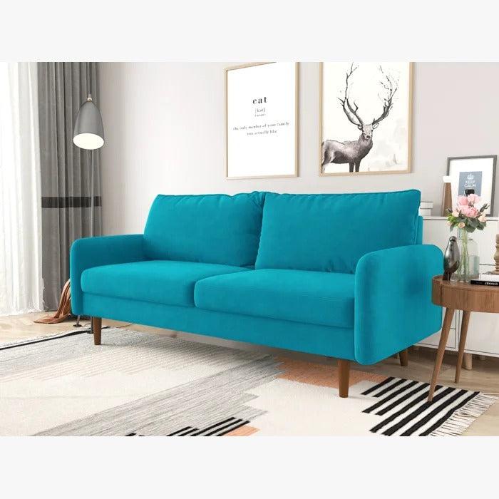 Couch:  72'' Velvet Square Arm Sofa