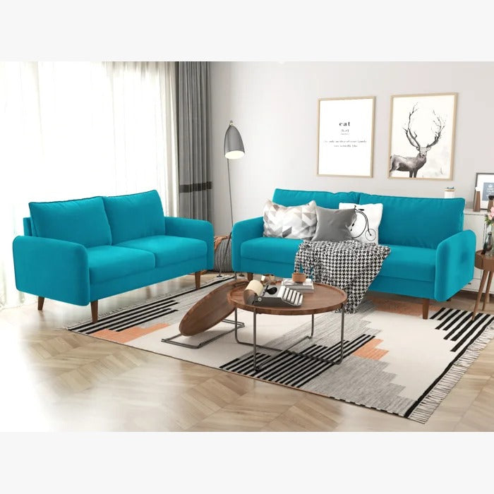 Couch:  72'' Velvet Square Arm Sofa