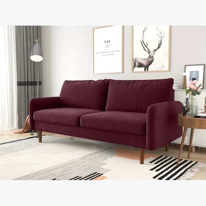 Couch:  72'' Velvet Square Arm Sofa
