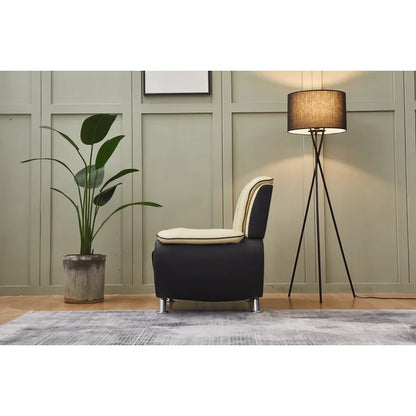 Couch: 77'' Faux Leather Round Arm Sofa