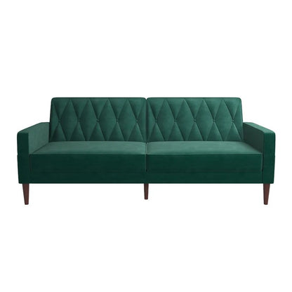 Couch: 79.4'' Velvet Square Arm Sleeper