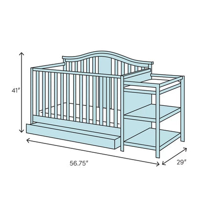 Cribs: 2-in-1 Mini Convertible Crib and Changer