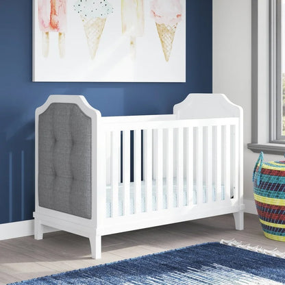 Cribs: 3-in-1 Convertible Upholstered Crib