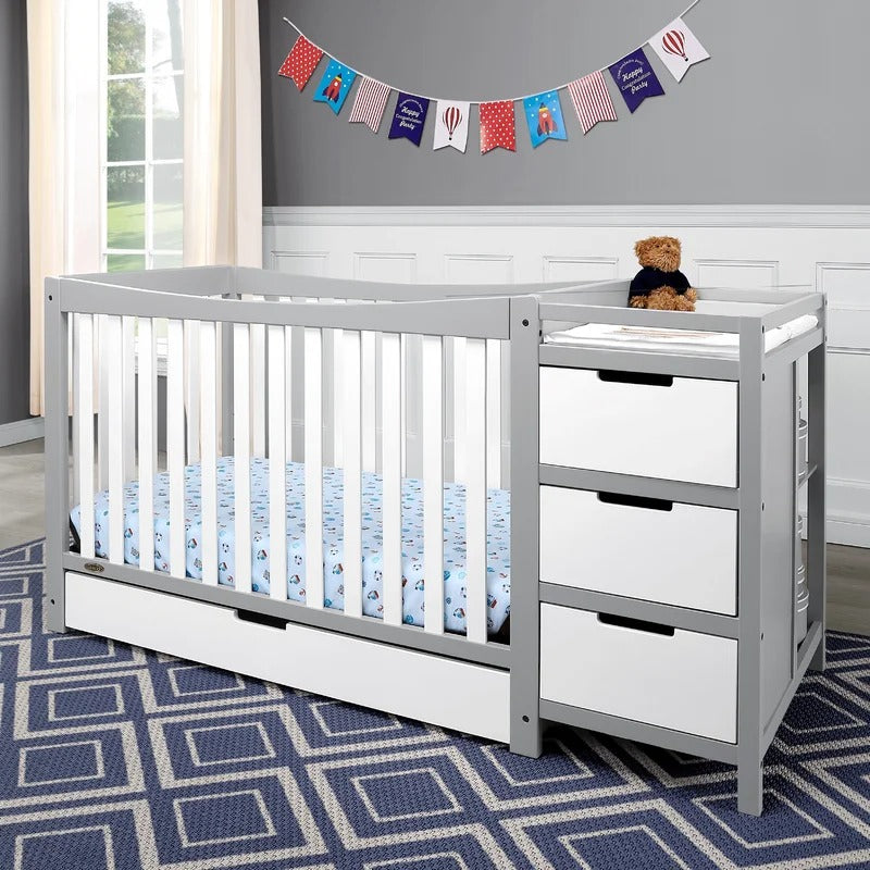 Cribs: 4-in-1 Convertible Crib and Changer with Storage