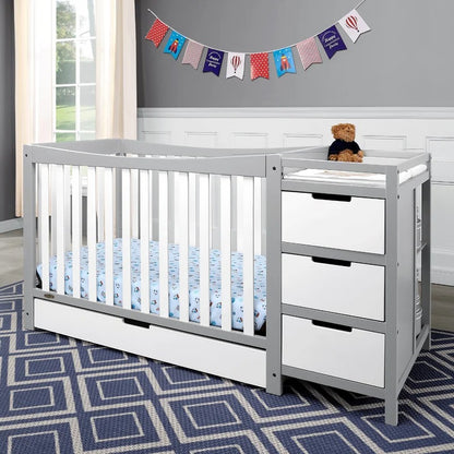 Cribs: 4-in-1 Convertible Crib and Changer with Storage