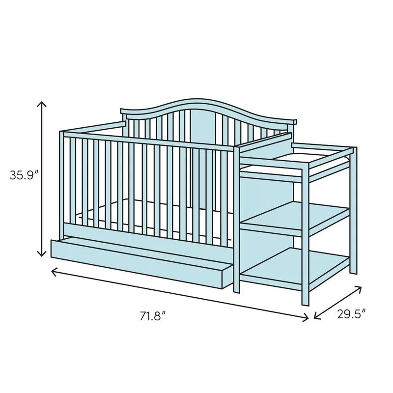 Cribs: 4-in-1 Convertible Crib and Changer with Storage