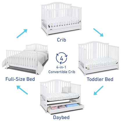 Cribs: 4-in-1 Convertible Crib with Storage