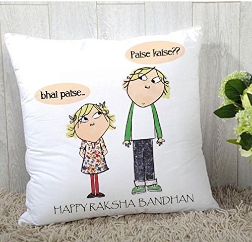 Cushion Cover: Multi Colored Decorative Hand Made Velvet Cotton Rakshabadhan Gift/Bhai dooj Gift [with Filler] Cushion Cover