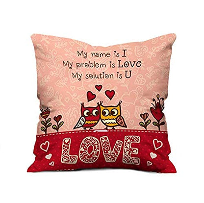 Cushion Cover: Satin Designer Decorative Anniversary/Valentines Day Love Gifting Heart Throw Pillow/Cushion Cover