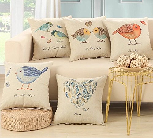 Cushion Cover: Set of 5 Multi Colored Decorative Hand Made Velvet/Cotton Cushion Cover