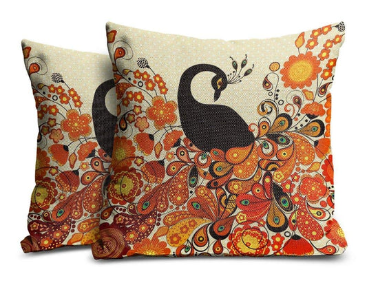 Cushion Covers: 5 Multi Colored Decorative Hand Made Cotton Cushion Covers