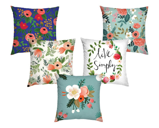 Cushion Covers: Set of 5 Turkish Designer Decorative Throw Pillow/Cushion Covers
