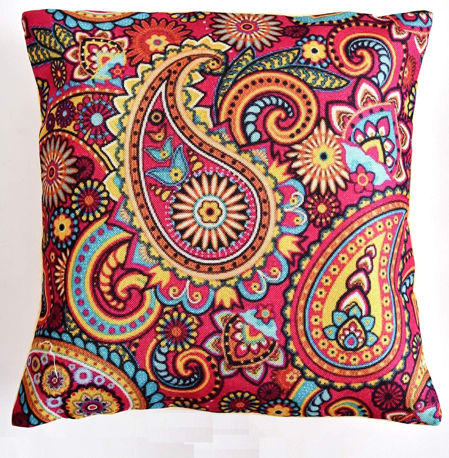 Cushion Covers: Set of 5 Multi Colored Decorative Hand Made Cotton Cushion Covers