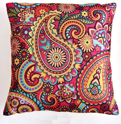 Cushion Covers: Set of 5 Multi Colored Decorative Hand Made Cotton Cushion Covers