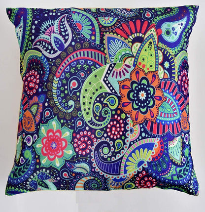 Cushion Covers: Set of 5 Multi Colored Decorative Hand Made Cotton Cushion Covers